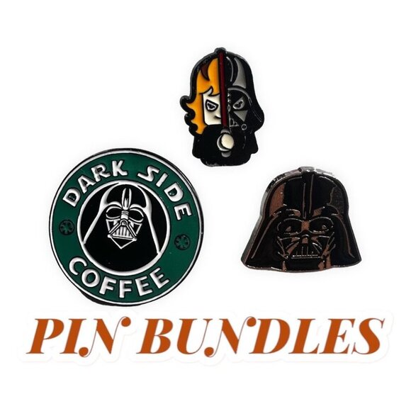 Darth Vader Lapel Pin Star Wars Anakin Brooch Badge Dark Side Coffee Pin Jewelry - Picture 1 of 6